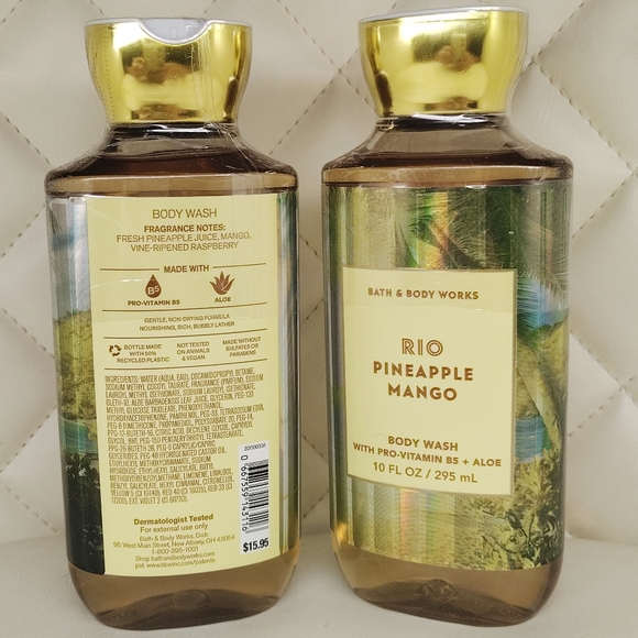 Rio Pineapple Mango Body Wash Set 2014/2015 RETIRED ~ 2 Bottles - Picture 2 of 3